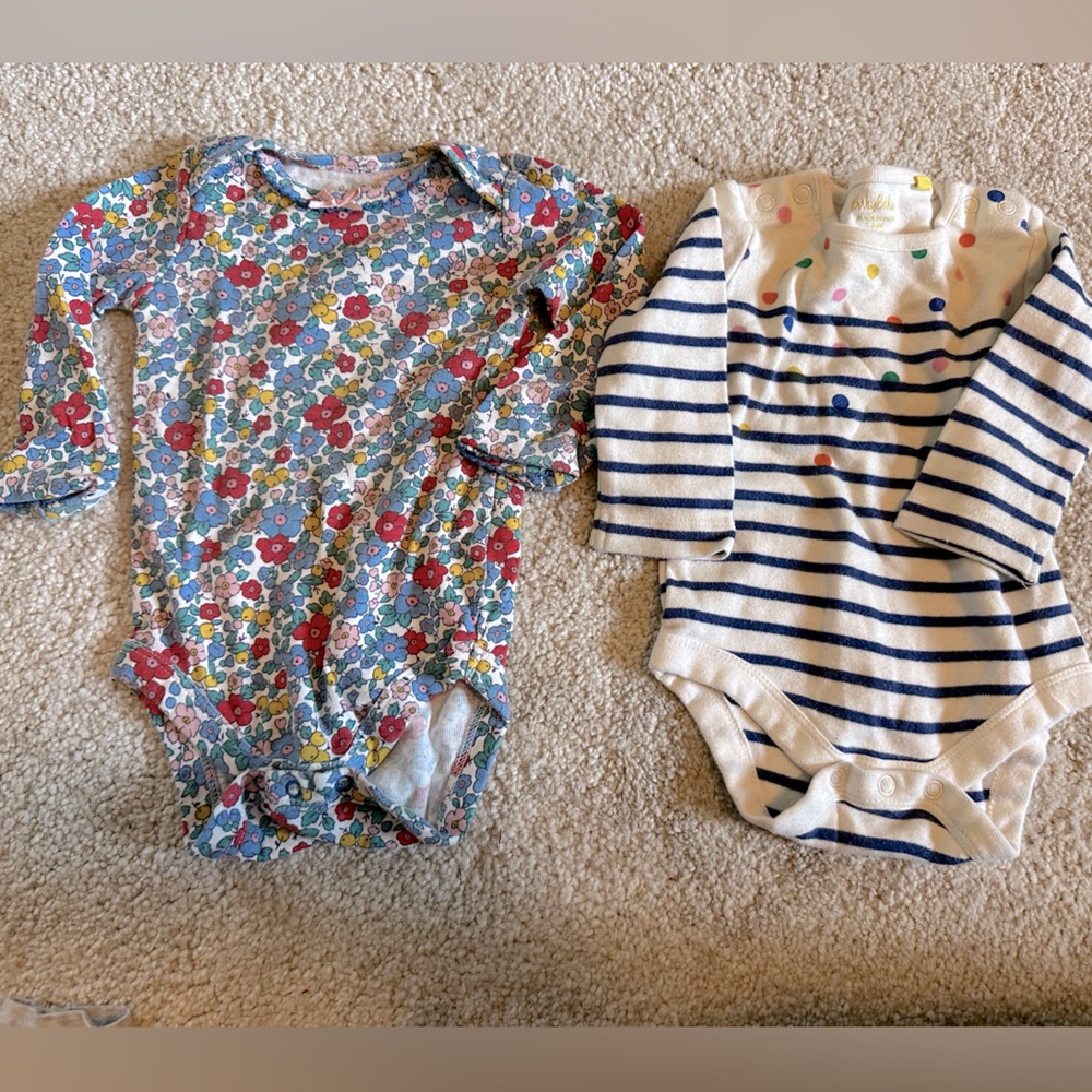 Baby Boden onesies striped polka dot floral 6-9m